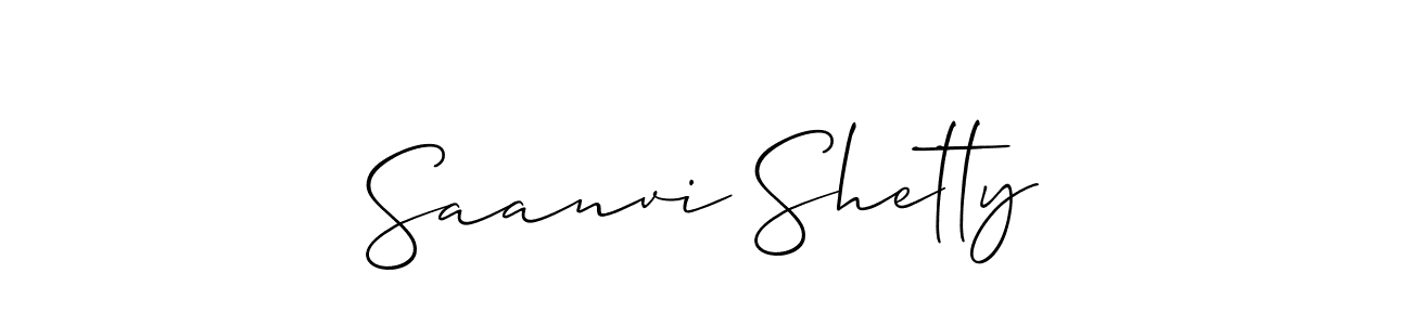 Design your own signature with our free online signature maker. With this signature software, you can create a handwritten (Allison_Script) signature for name Saanvi Shetty. Saanvi Shetty signature style 2 images and pictures png