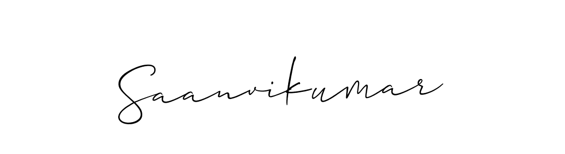 Saanvikumar stylish signature style. Best Handwritten Sign (Allison_Script) for my name. Handwritten Signature Collection Ideas for my name Saanvikumar. Saanvikumar signature style 2 images and pictures png