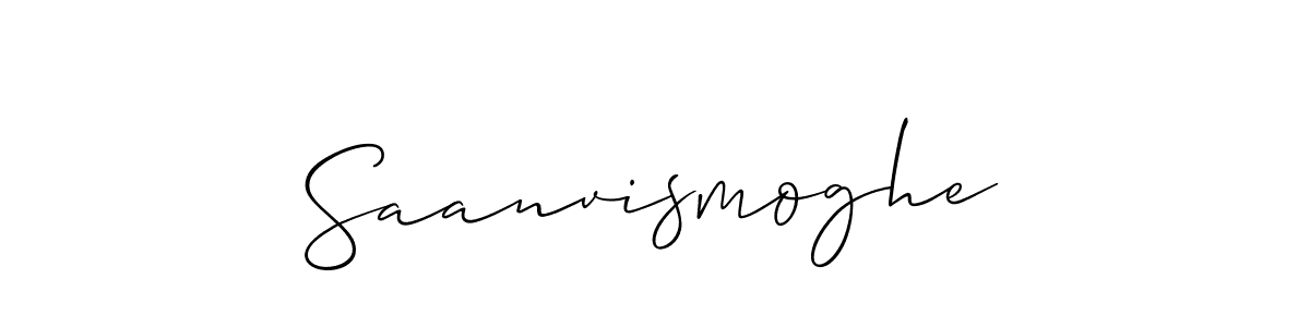 Use a signature maker to create a handwritten signature online. With this signature software, you can design (Allison_Script) your own signature for name Saanvismoghe. Saanvismoghe signature style 2 images and pictures png