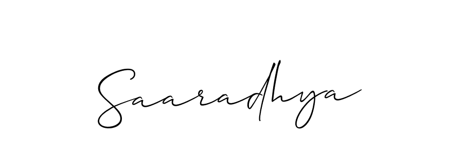 Also You can easily find your signature by using the search form. We will create Saaradhya name handwritten signature images for you free of cost using Allison_Script sign style. Saaradhya signature style 2 images and pictures png