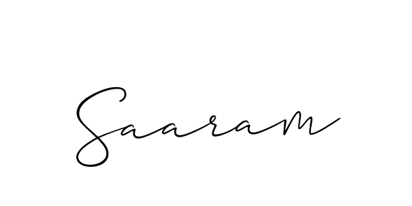 if you are searching for the best signature style for your name Saaram. so please give up your signature search. here we have designed multiple signature styles  using Allison_Script. Saaram signature style 2 images and pictures png