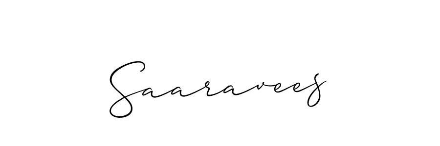 How to Draw Saaravees signature style? Allison_Script is a latest design signature styles for name Saaravees. Saaravees signature style 2 images and pictures png