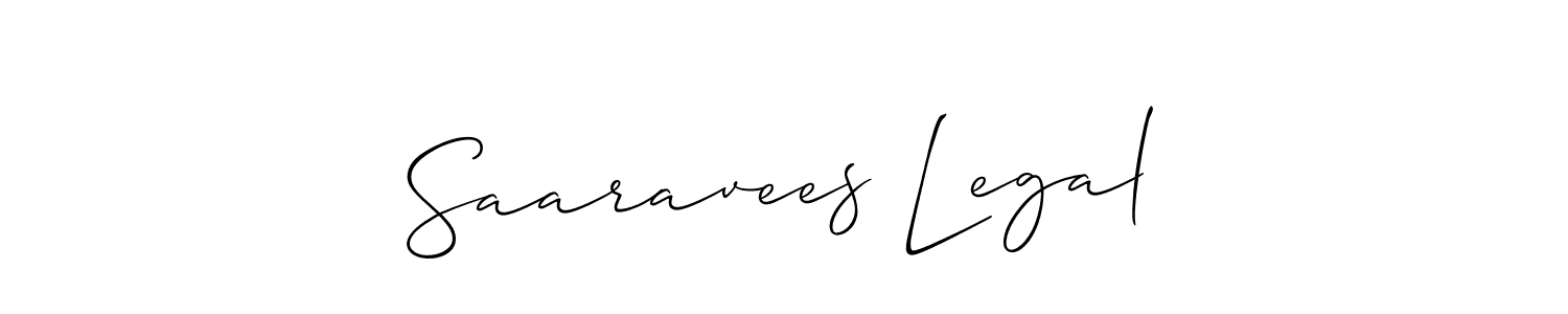 Saaravees Legal stylish signature style. Best Handwritten Sign (Allison_Script) for my name. Handwritten Signature Collection Ideas for my name Saaravees Legal. Saaravees Legal signature style 2 images and pictures png