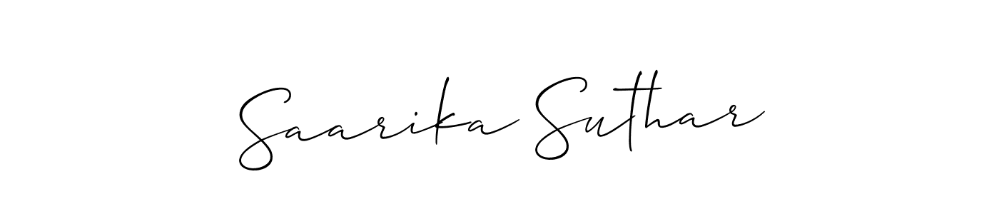 Here are the top 10 professional signature styles for the name Saarika Suthar. These are the best autograph styles you can use for your name. Saarika Suthar signature style 2 images and pictures png