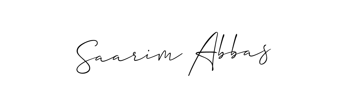 Also You can easily find your signature by using the search form. We will create Saarim Abbas name handwritten signature images for you free of cost using Allison_Script sign style. Saarim Abbas signature style 2 images and pictures png