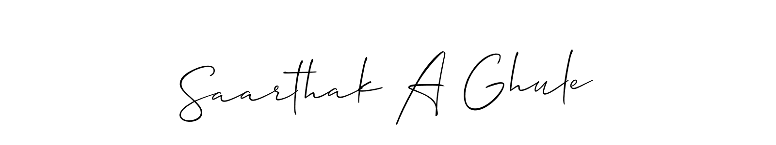You should practise on your own different ways (Allison_Script) to write your name (Saarthak A Ghule) in signature. don't let someone else do it for you. Saarthak A Ghule signature style 2 images and pictures png