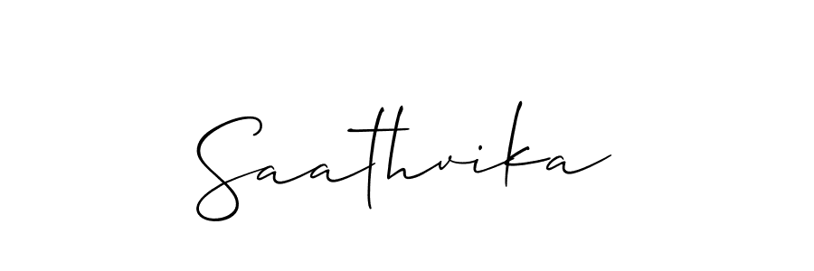 It looks lik you need a new signature style for name Saathvika. Design unique handwritten (Allison_Script) signature with our free signature maker in just a few clicks. Saathvika signature style 2 images and pictures png