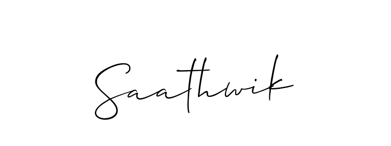 Saathwik stylish signature style. Best Handwritten Sign (Allison_Script) for my name. Handwritten Signature Collection Ideas for my name Saathwik. Saathwik signature style 2 images and pictures png