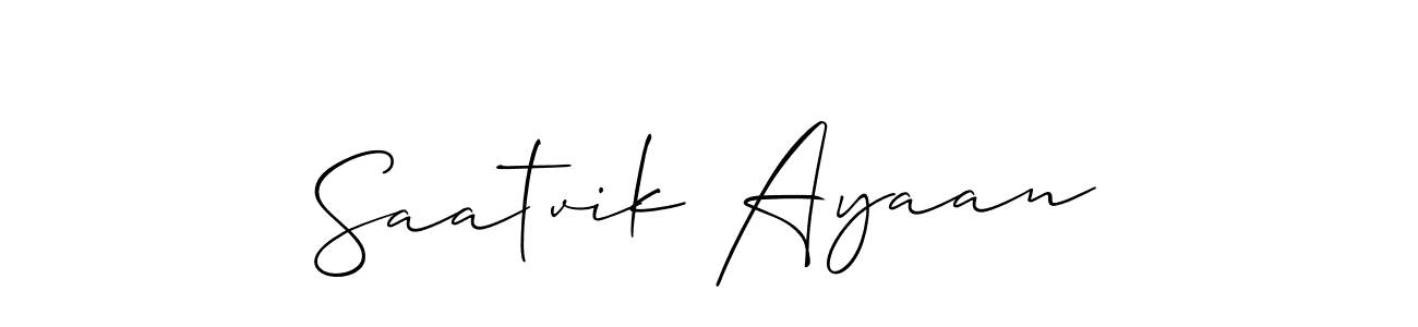 It looks lik you need a new signature style for name Saatvik Ayaan. Design unique handwritten (Allison_Script) signature with our free signature maker in just a few clicks. Saatvik Ayaan signature style 2 images and pictures png