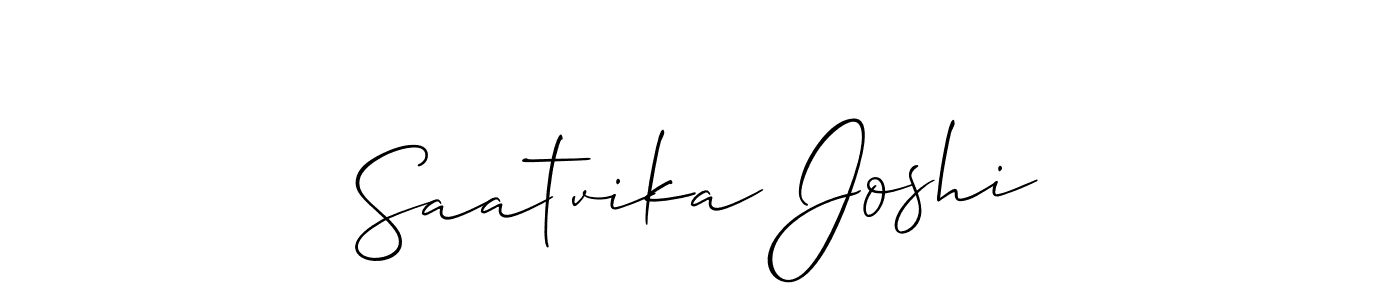 Design your own signature with our free online signature maker. With this signature software, you can create a handwritten (Allison_Script) signature for name Saatvika Joshi. Saatvika Joshi signature style 2 images and pictures png