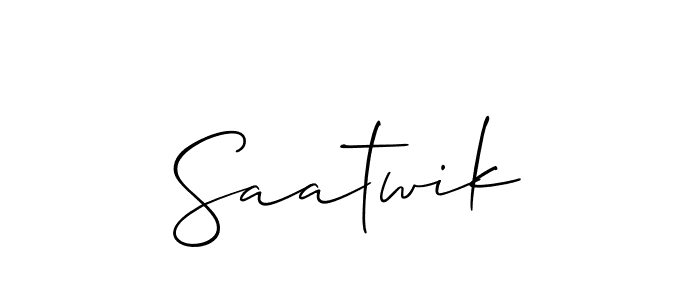 Also You can easily find your signature by using the search form. We will create Saatwik name handwritten signature images for you free of cost using Allison_Script sign style. Saatwik signature style 2 images and pictures png