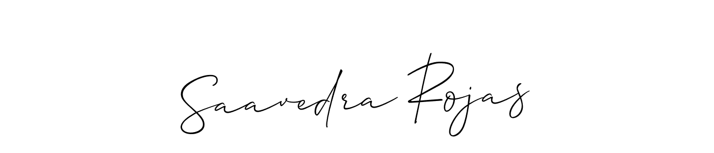 The best way (Allison_Script) to make a short signature is to pick only two or three words in your name. The name Saavedra Rojas include a total of six letters. For converting this name. Saavedra Rojas signature style 2 images and pictures png