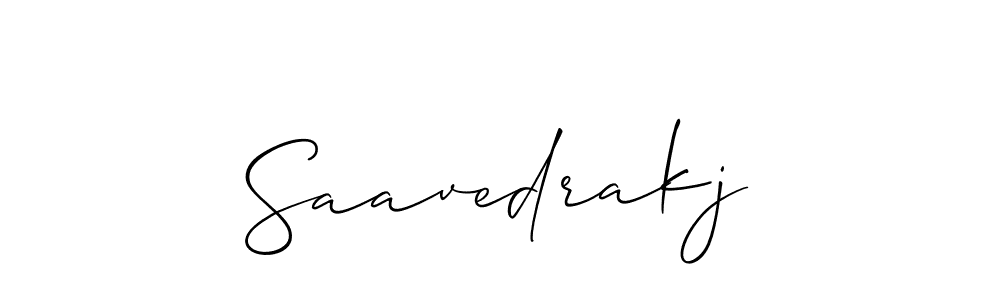 It looks lik you need a new signature style for name Saavedrakj. Design unique handwritten (Allison_Script) signature with our free signature maker in just a few clicks. Saavedrakj signature style 2 images and pictures png