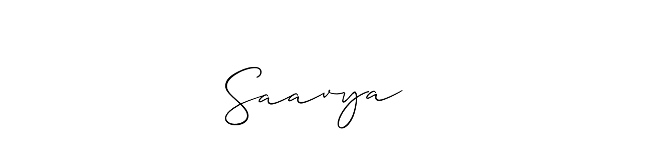 Design your own signature with our free online signature maker. With this signature software, you can create a handwritten (Allison_Script) signature for name Saavya ❤️. Saavya ❤️ signature style 2 images and pictures png