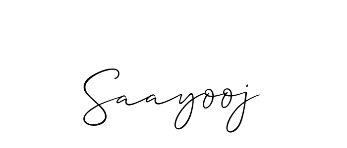 Make a beautiful signature design for name Saayooj. With this signature (Allison_Script) style, you can create a handwritten signature for free. Saayooj signature style 2 images and pictures png