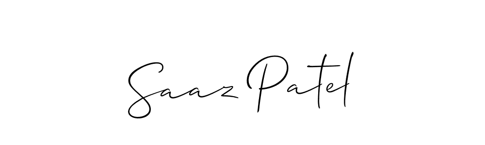 Similarly Allison_Script is the best handwritten signature design. Signature creator online .You can use it as an online autograph creator for name Saaz Patel. Saaz Patel signature style 2 images and pictures png