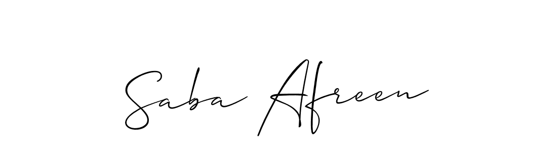 Create a beautiful signature design for name Saba Afreen. With this signature (Allison_Script) fonts, you can make a handwritten signature for free. Saba Afreen signature style 2 images and pictures png