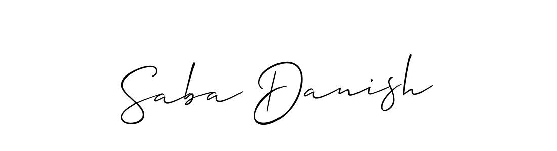 How to make Saba Danish name signature. Use Allison_Script style for creating short signs online. This is the latest handwritten sign. Saba Danish signature style 2 images and pictures png