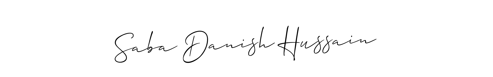 Saba Danish Hussain stylish signature style. Best Handwritten Sign (Allison_Script) for my name. Handwritten Signature Collection Ideas for my name Saba Danish Hussain. Saba Danish Hussain signature style 2 images and pictures png