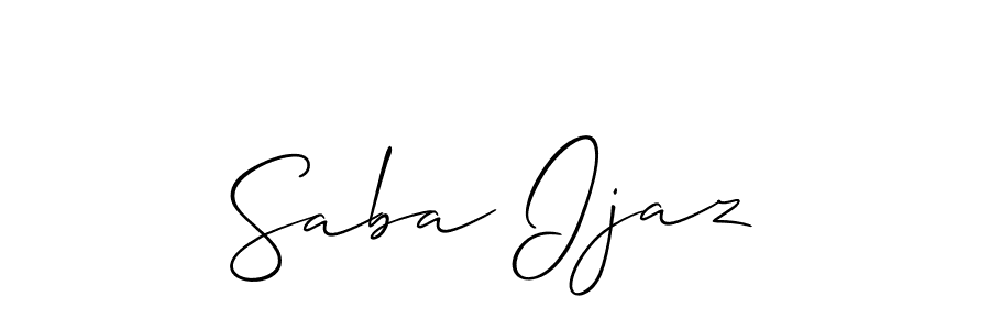 You can use this online signature creator to create a handwritten signature for the name Saba Ijaz. This is the best online autograph maker. Saba Ijaz signature style 2 images and pictures png