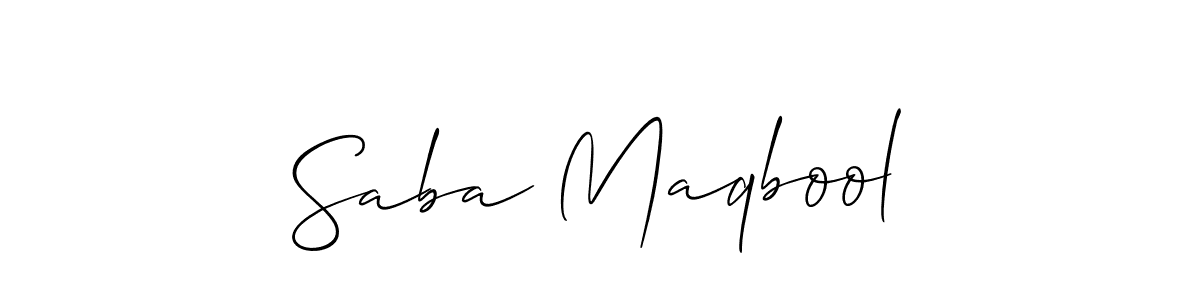 Check out images of Autograph of Saba Maqbool name. Actor Saba Maqbool Signature Style. Allison_Script is a professional sign style online. Saba Maqbool signature style 2 images and pictures png