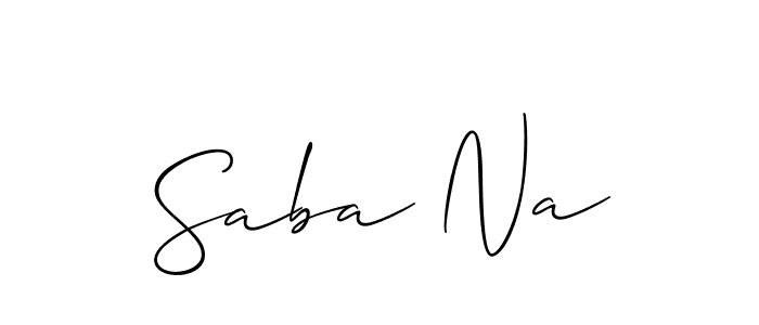 Saba Na stylish signature style. Best Handwritten Sign (Allison_Script) for my name. Handwritten Signature Collection Ideas for my name Saba Na. Saba Na signature style 2 images and pictures png