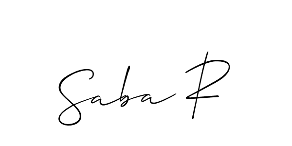 Once you've used our free online signature maker to create your best signature Allison_Script style, it's time to enjoy all of the benefits that Saba R name signing documents. Saba R signature style 2 images and pictures png