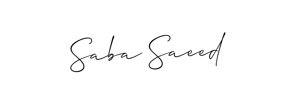 Once you've used our free online signature maker to create your best signature Allison_Script style, it's time to enjoy all of the benefits that Saba Saeed name signing documents. Saba Saeed signature style 2 images and pictures png