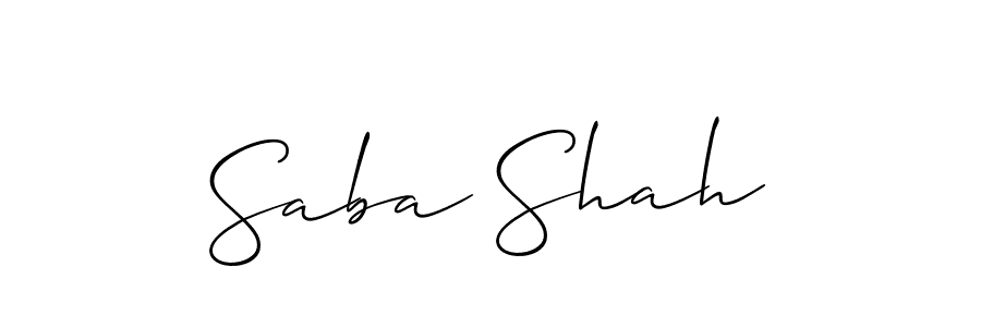 if you are searching for the best signature style for your name Saba Shah. so please give up your signature search. here we have designed multiple signature styles  using Allison_Script. Saba Shah signature style 2 images and pictures png