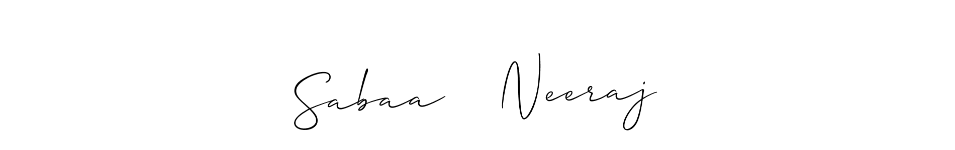 Here are the top 10 professional signature styles for the name Sabaa ❤️ Neeraj. These are the best autograph styles you can use for your name. Sabaa ❤️ Neeraj signature style 2 images and pictures png