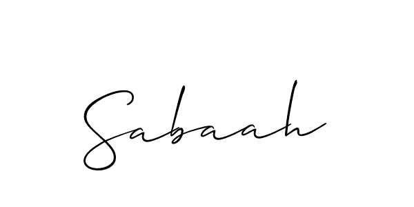 Also You can easily find your signature by using the search form. We will create Sabaah name handwritten signature images for you free of cost using Allison_Script sign style. Sabaah signature style 2 images and pictures png