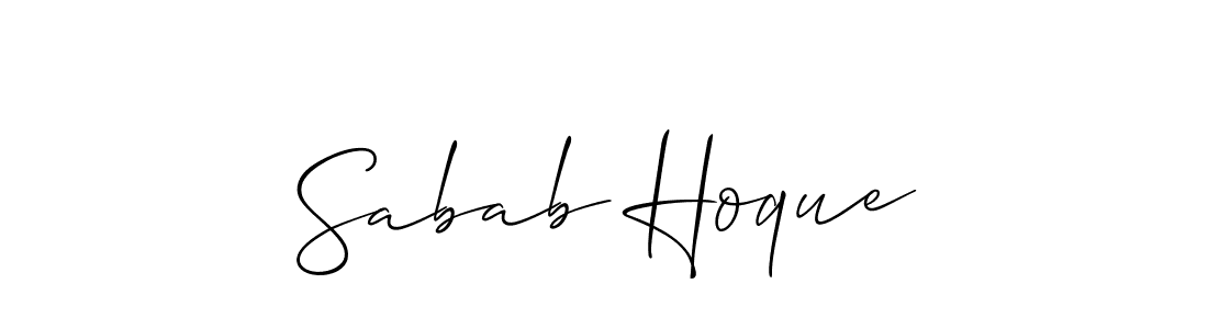 Also You can easily find your signature by using the search form. We will create Sabab Hoque name handwritten signature images for you free of cost using Allison_Script sign style. Sabab Hoque signature style 2 images and pictures png