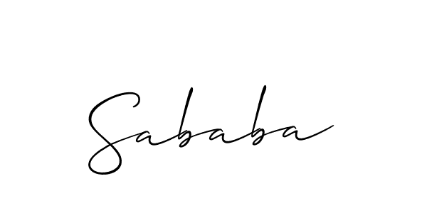 Also You can easily find your signature by using the search form. We will create Sababa name handwritten signature images for you free of cost using Allison_Script sign style. Sababa signature style 2 images and pictures png