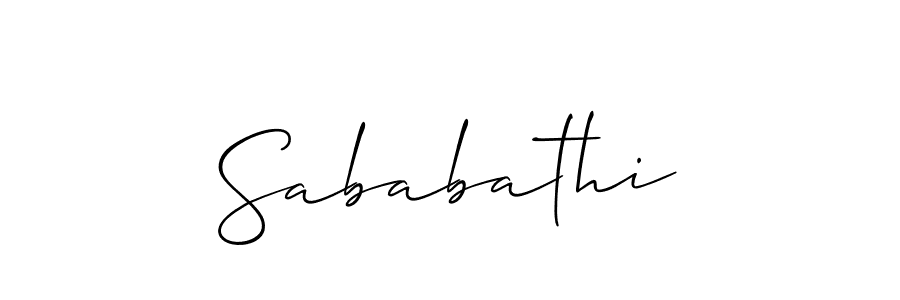 if you are searching for the best signature style for your name Sababathi. so please give up your signature search. here we have designed multiple signature styles  using Allison_Script. Sababathi signature style 2 images and pictures png