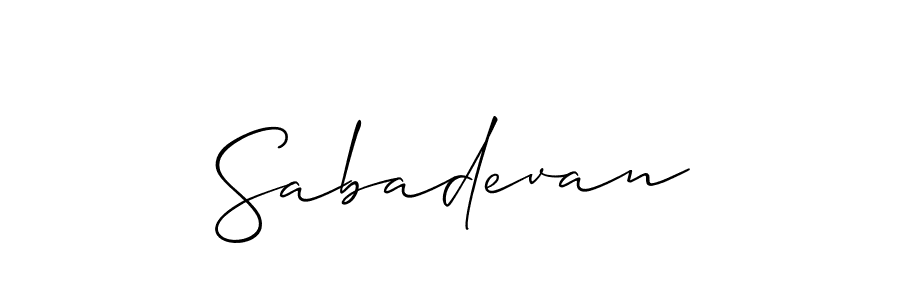 Make a short Sabadevan signature style. Manage your documents anywhere anytime using Allison_Script. Create and add eSignatures, submit forms, share and send files easily. Sabadevan signature style 2 images and pictures png