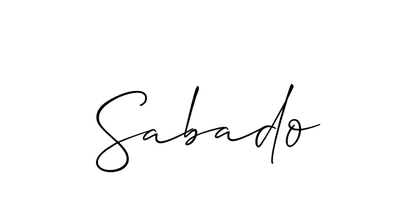 It looks lik you need a new signature style for name Sabado. Design unique handwritten (Allison_Script) signature with our free signature maker in just a few clicks. Sabado signature style 2 images and pictures png