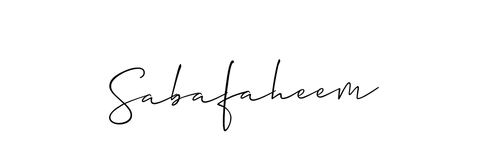 It looks lik you need a new signature style for name Sabafaheem. Design unique handwritten (Allison_Script) signature with our free signature maker in just a few clicks. Sabafaheem signature style 2 images and pictures png
