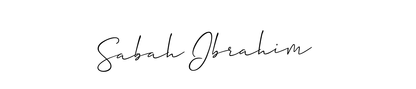 Similarly Allison_Script is the best handwritten signature design. Signature creator online .You can use it as an online autograph creator for name Sabah Ibrahim . Sabah Ibrahim  signature style 2 images and pictures png