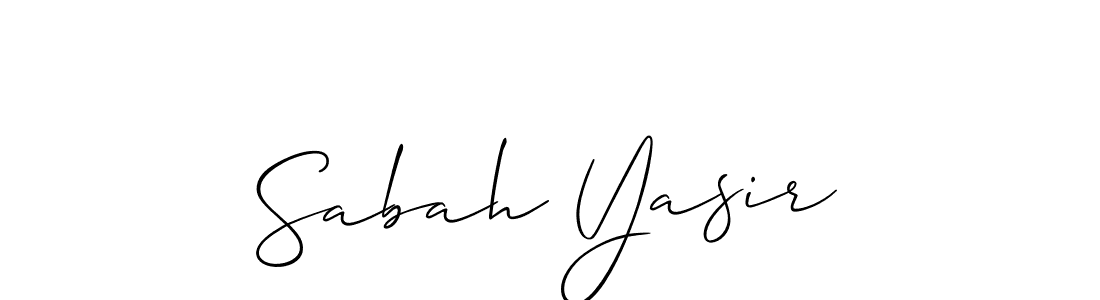 if you are searching for the best signature style for your name Sabah Yasir. so please give up your signature search. here we have designed multiple signature styles  using Allison_Script. Sabah Yasir signature style 2 images and pictures png