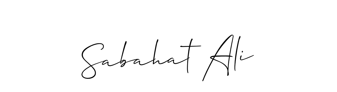 Sabahat Ali stylish signature style. Best Handwritten Sign (Allison_Script) for my name. Handwritten Signature Collection Ideas for my name Sabahat Ali. Sabahat Ali signature style 2 images and pictures png