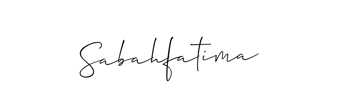 Create a beautiful signature design for name Sabahfatima. With this signature (Allison_Script) fonts, you can make a handwritten signature for free. Sabahfatima signature style 2 images and pictures png