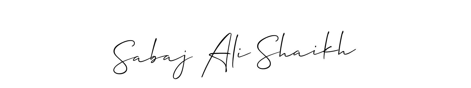 Also we have Sabaj Ali Shaikh name is the best signature style. Create professional handwritten signature collection using Allison_Script autograph style. Sabaj Ali Shaikh signature style 2 images and pictures png