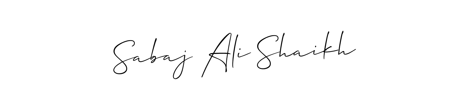 Design your own signature with our free online signature maker. With this signature software, you can create a handwritten (Allison_Script) signature for name Sabaj Ali Shaikh. Sabaj Ali Shaikh signature style 2 images and pictures png