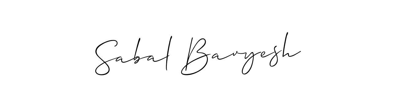 How to make Sabal Bavyesh signature? Allison_Script is a professional autograph style. Create handwritten signature for Sabal Bavyesh name. Sabal Bavyesh signature style 2 images and pictures png