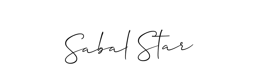 Create a beautiful signature design for name Sabal Star. With this signature (Allison_Script) fonts, you can make a handwritten signature for free. Sabal Star signature style 2 images and pictures png