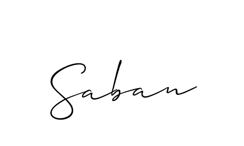 Create a beautiful signature design for name Saban. With this signature (Allison_Script) fonts, you can make a handwritten signature for free. Saban signature style 2 images and pictures png