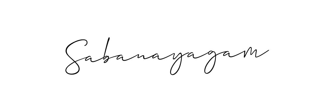 How to make Sabanayagam name signature. Use Allison_Script style for creating short signs online. This is the latest handwritten sign. Sabanayagam signature style 2 images and pictures png
