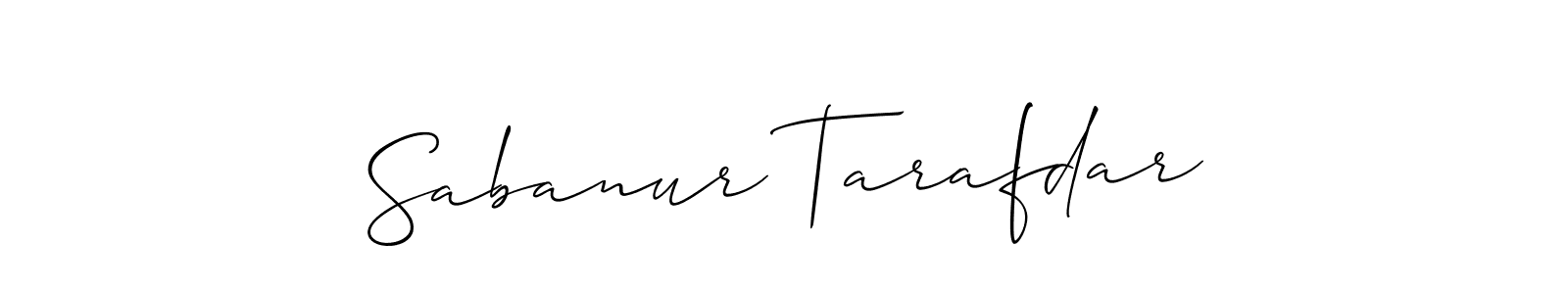 Create a beautiful signature design for name Sabanur Tarafdar. With this signature (Allison_Script) fonts, you can make a handwritten signature for free. Sabanur Tarafdar signature style 2 images and pictures png