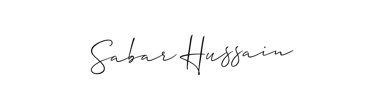 It looks lik you need a new signature style for name Sabar Hussain. Design unique handwritten (Allison_Script) signature with our free signature maker in just a few clicks. Sabar Hussain signature style 2 images and pictures png