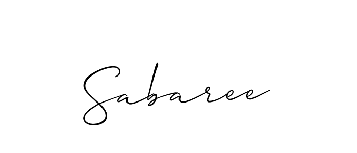 Create a beautiful signature design for name Sabaree. With this signature (Allison_Script) fonts, you can make a handwritten signature for free. Sabaree signature style 2 images and pictures png